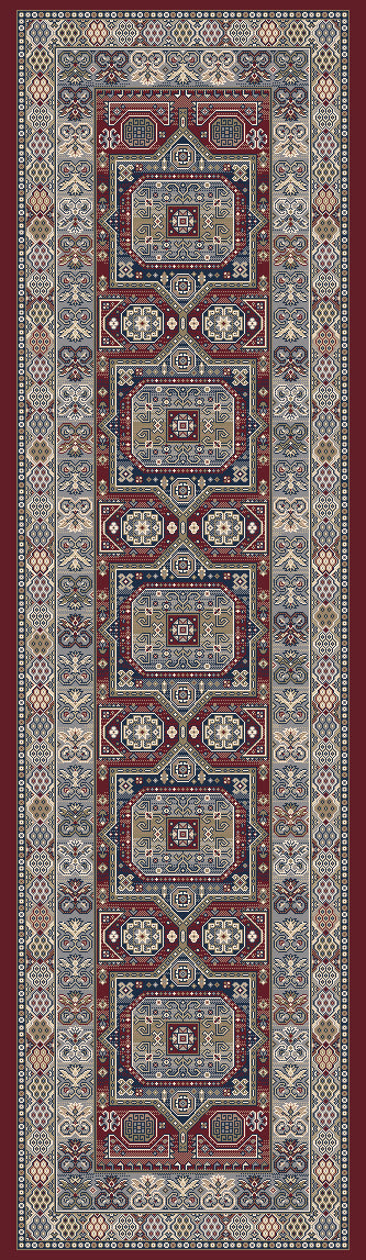Dynamic Rugs Ancient Garden 57147 Red Rugs - runner view