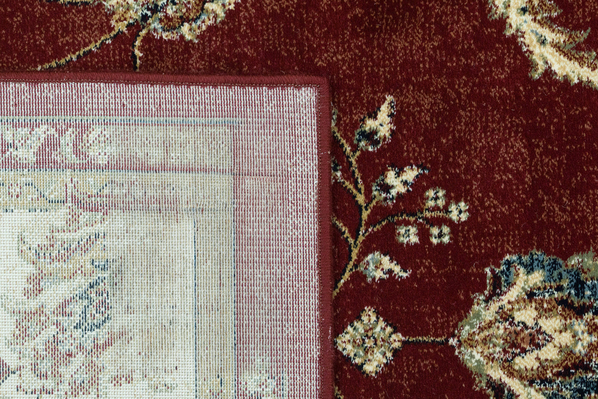 Dynamic Rugs Ancient Garden 57158 Red / Ivory Rugs - corner detail