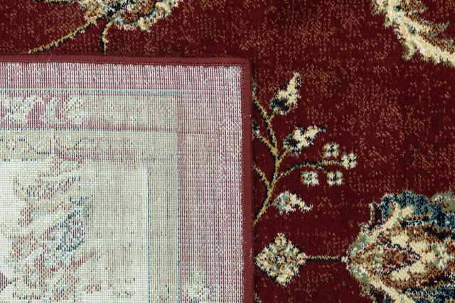 Dynamic Rugs Ancient Garden 57158 Red / Ivory Rugs - corner detail