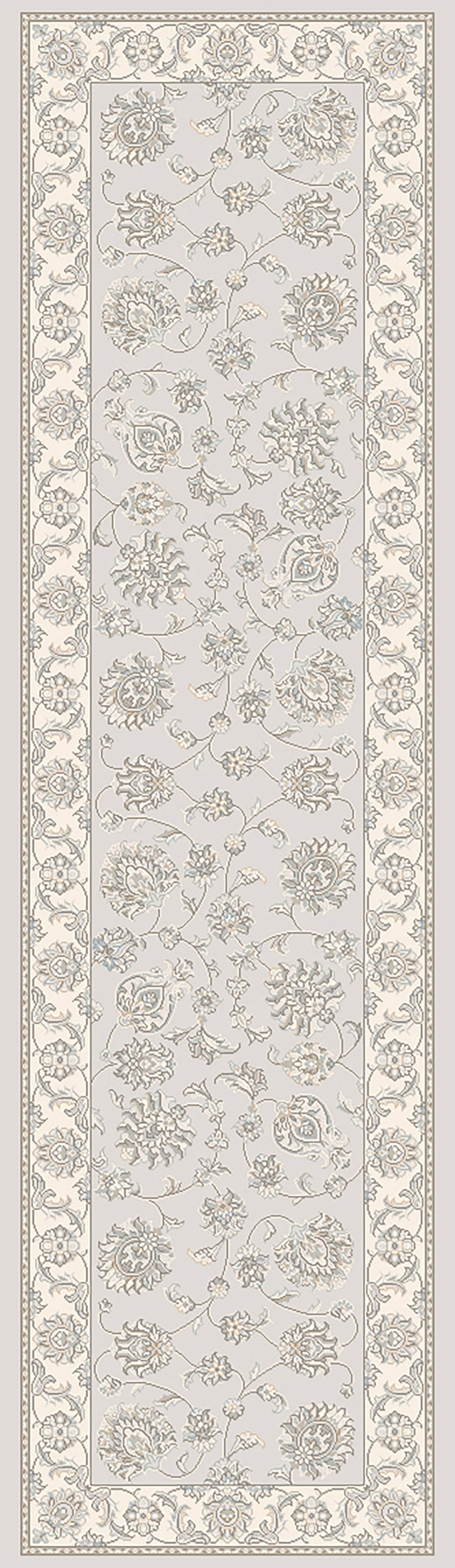 Dynamic Rugs Ancient Garden 57365 Soft Grey / Cream Rugs - runner view
