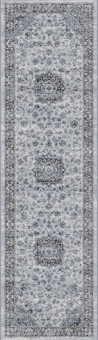 Dynamic Rugs Ancient Garden 57559 Silver / Grey Rugs - runner view