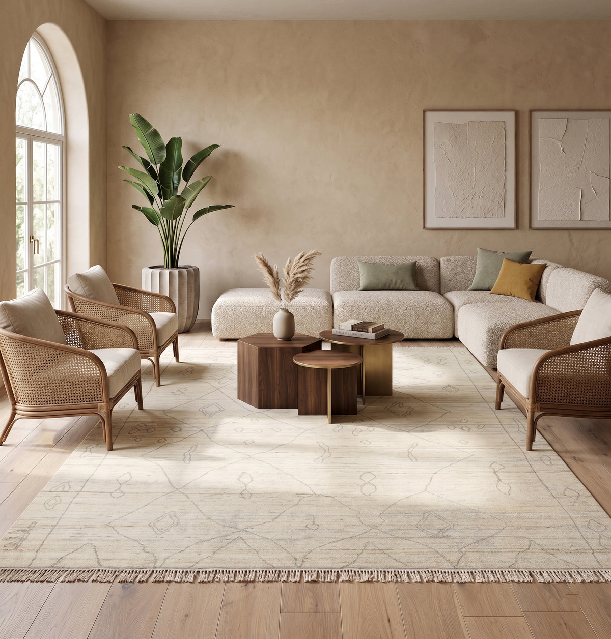 Amer Anna ANN-8 Ivory area rug - lifestyle view
