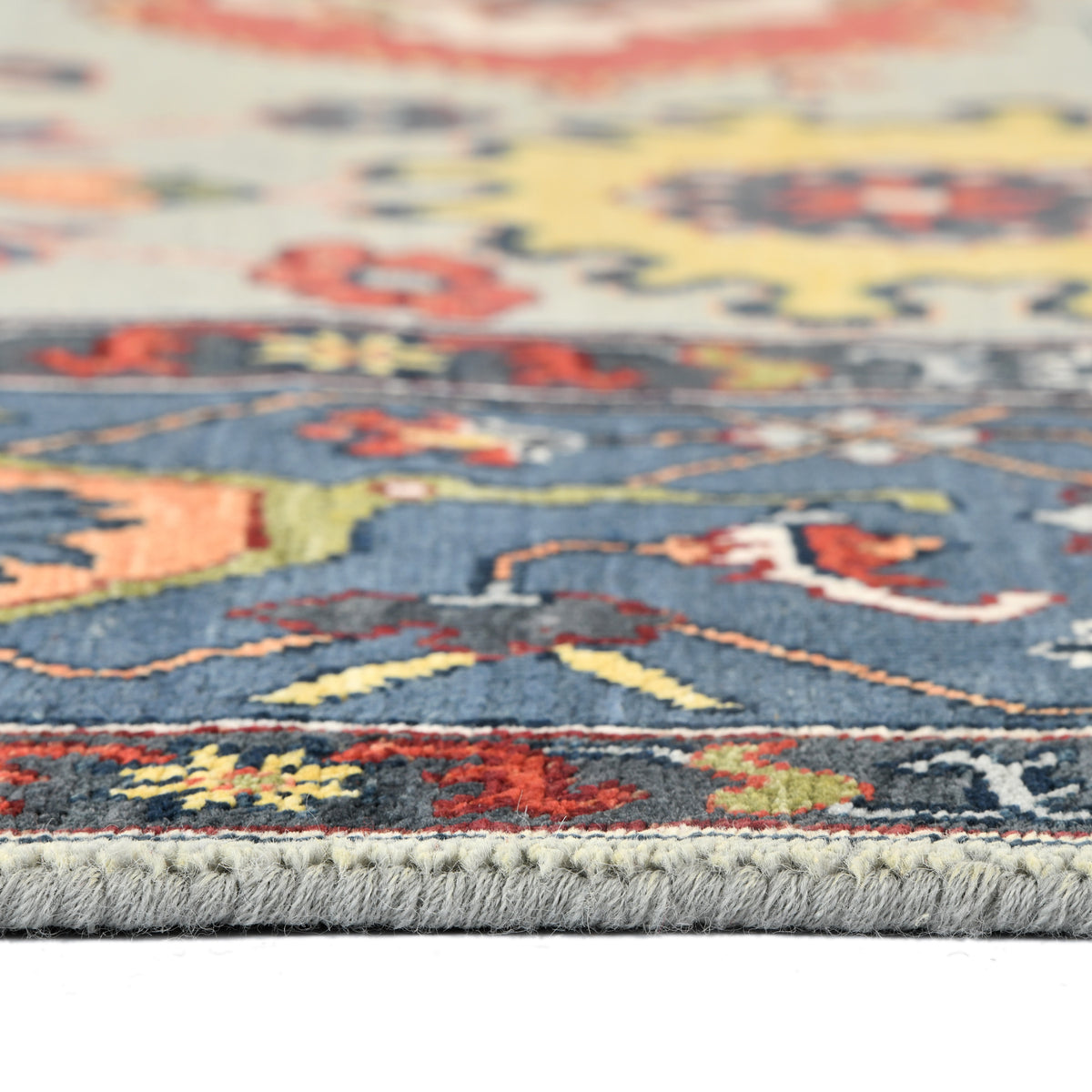 Amer Antiquity ANQ-15 Sky Blue / Denim area rug - profile view