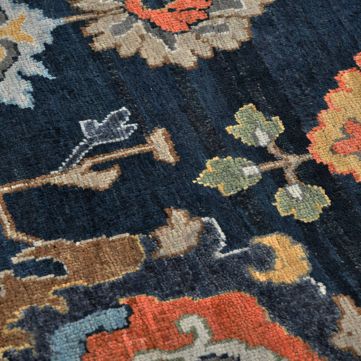 Amer Antiquity ANQ-16 Navy Blue area rug - close-up view