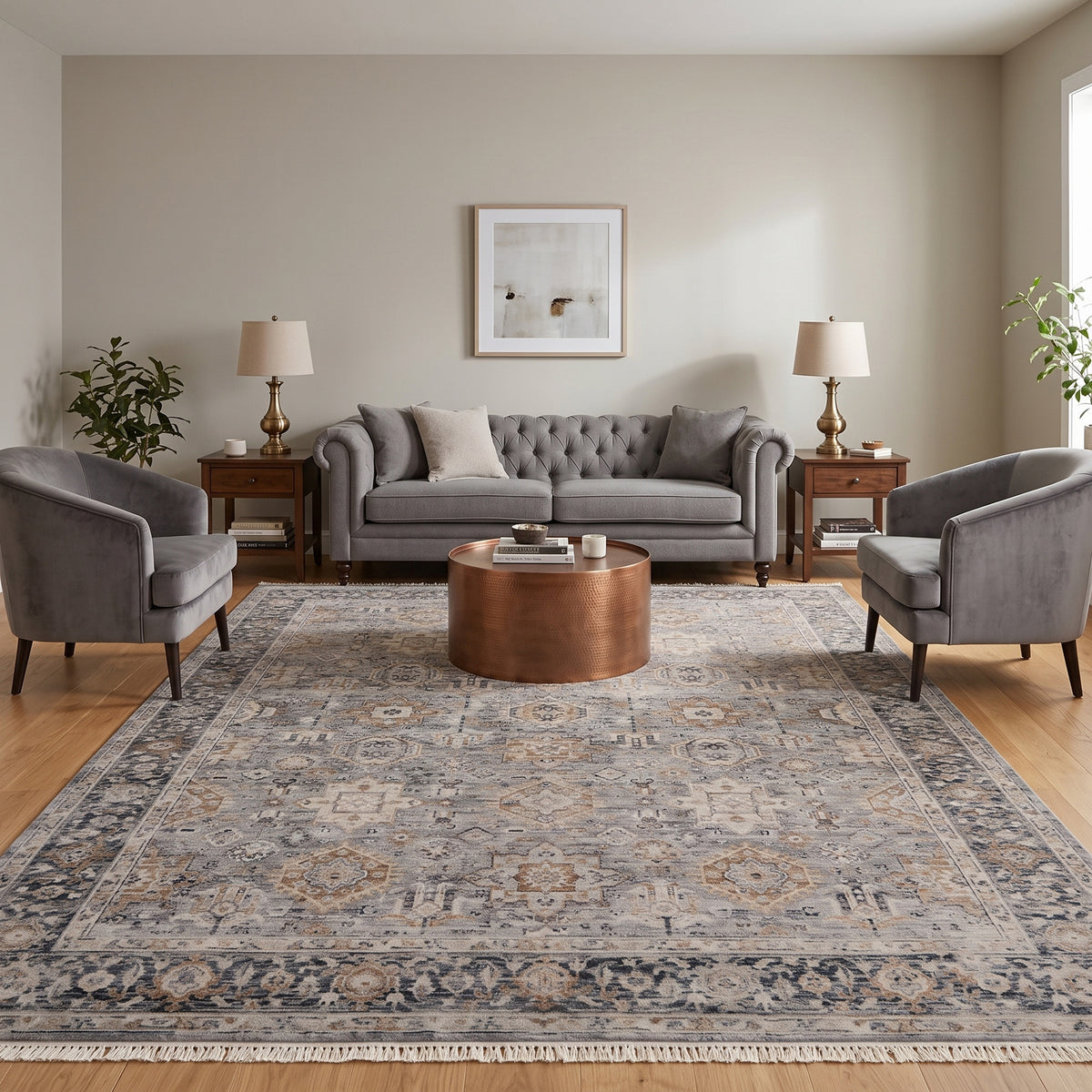 Amer Aurai ARA-19 Coal Gray area rug - lifestyle view