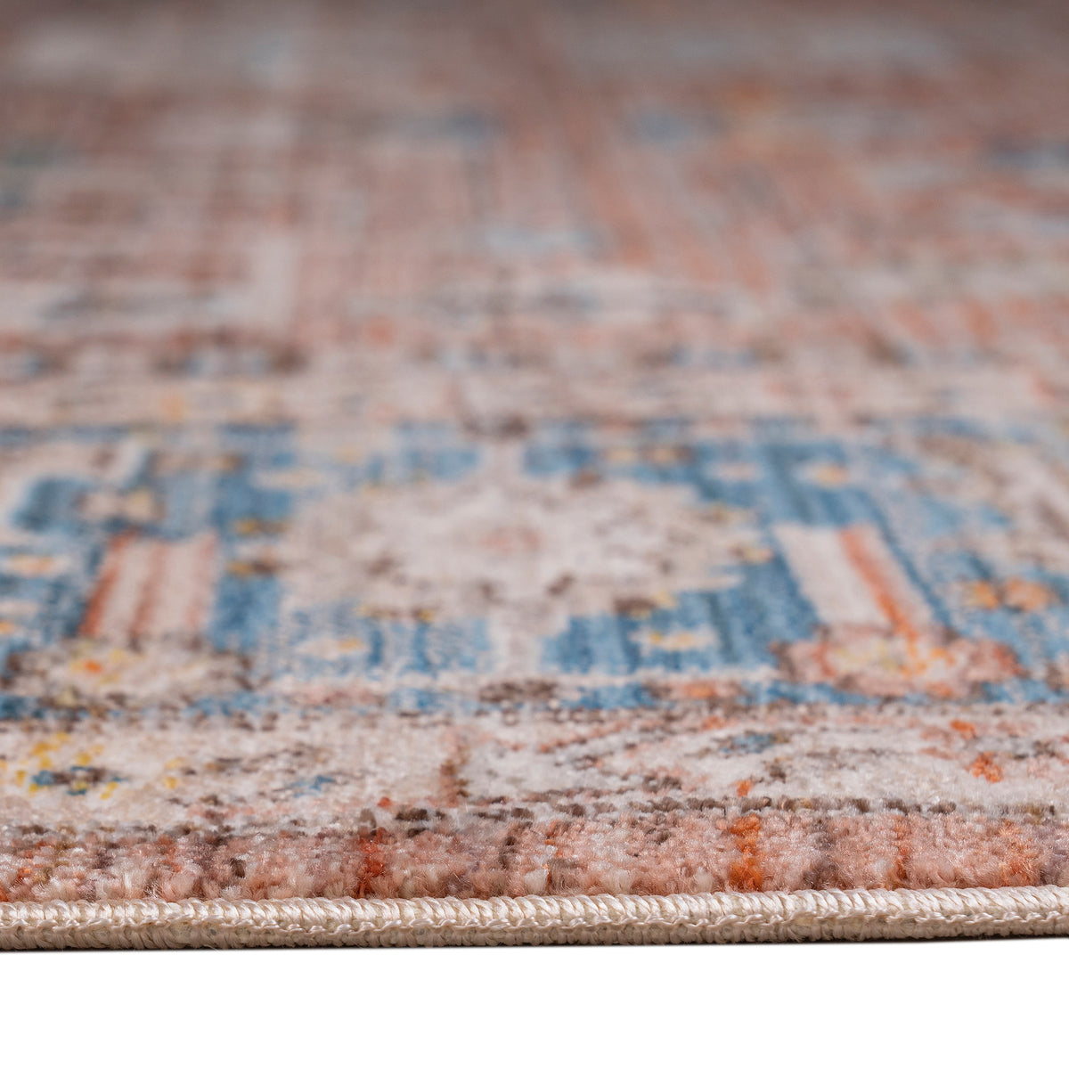 Amer Arcadia ARC-3 Red / Navy area rug - profile view