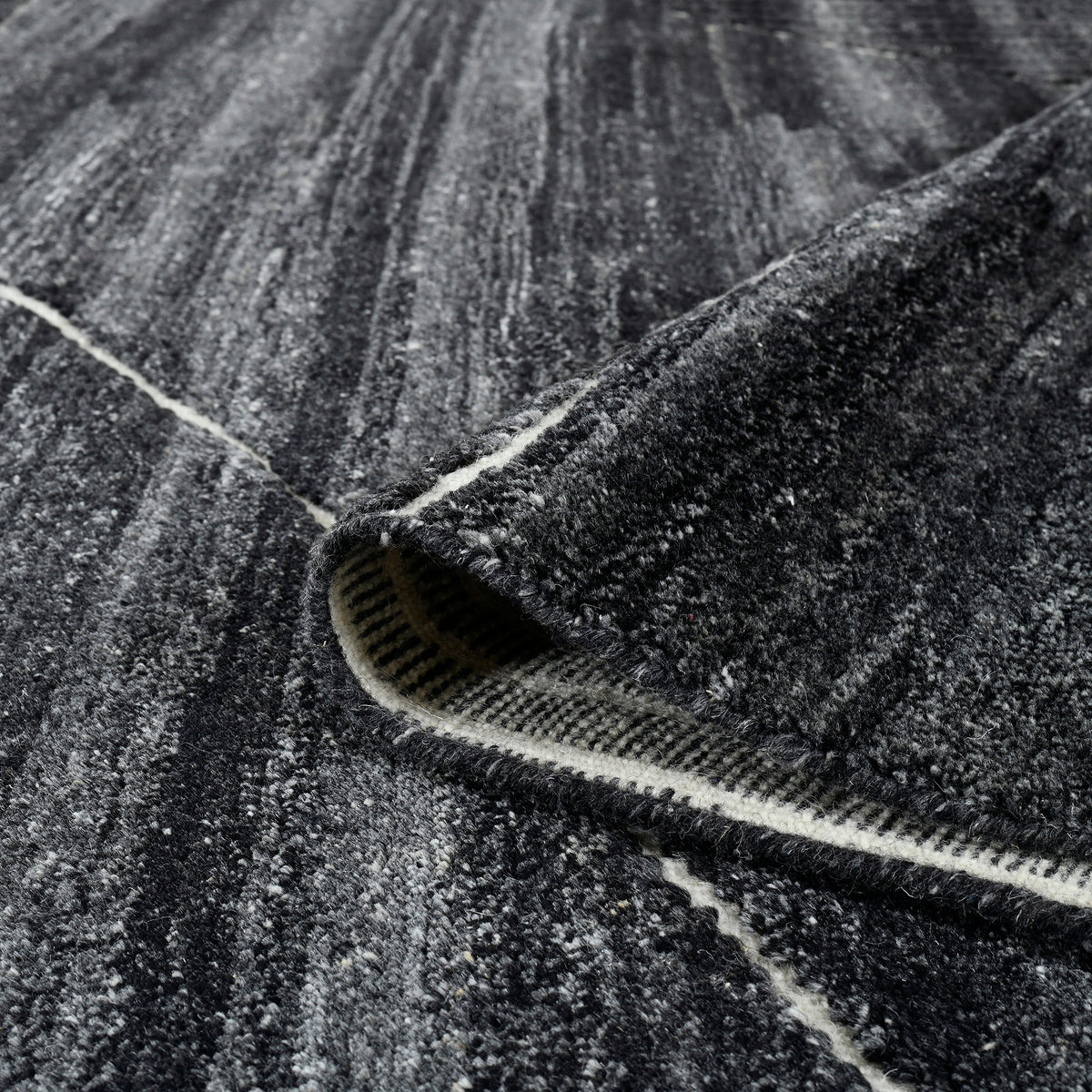 Amer Arlington ARL-1 Charcoal area rug - rolled view