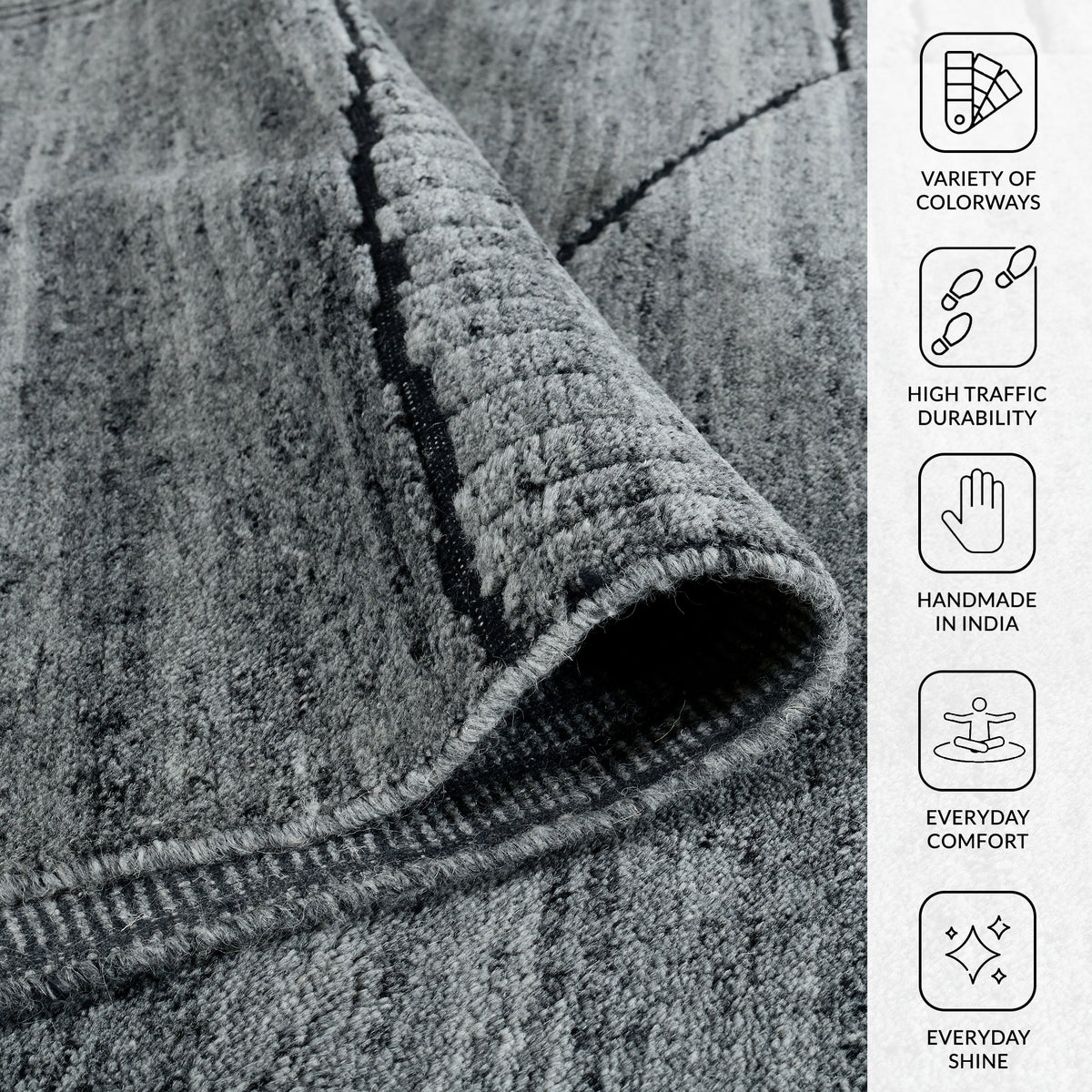 Amer Arlington ARL-2 Gray area rug - infographic view
