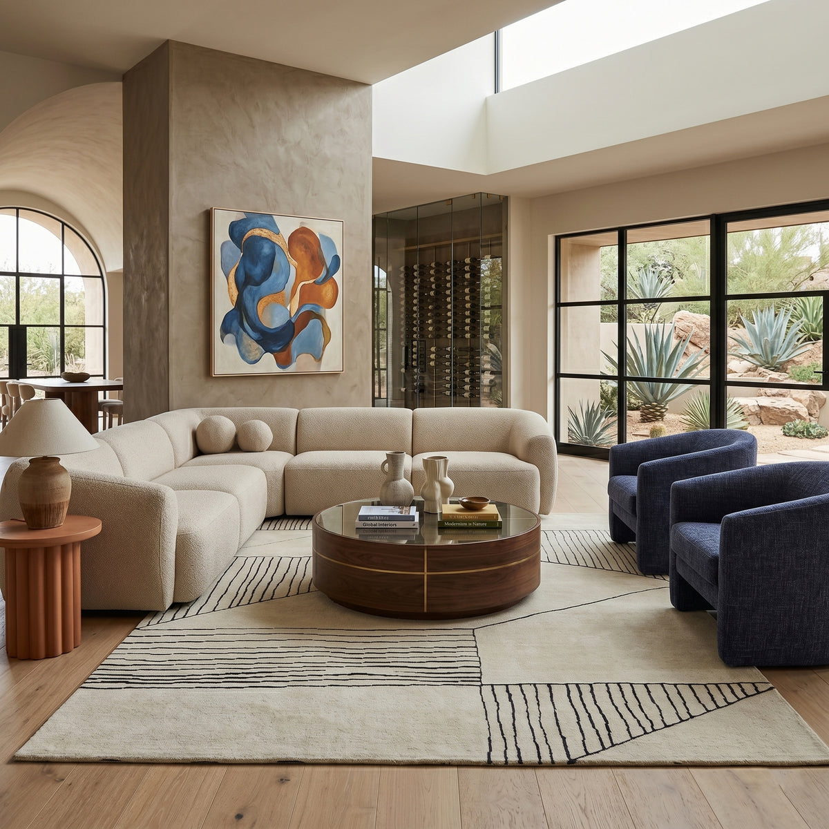 Amer Arlington ARL-3 Ivory area rug - lifestyle view
