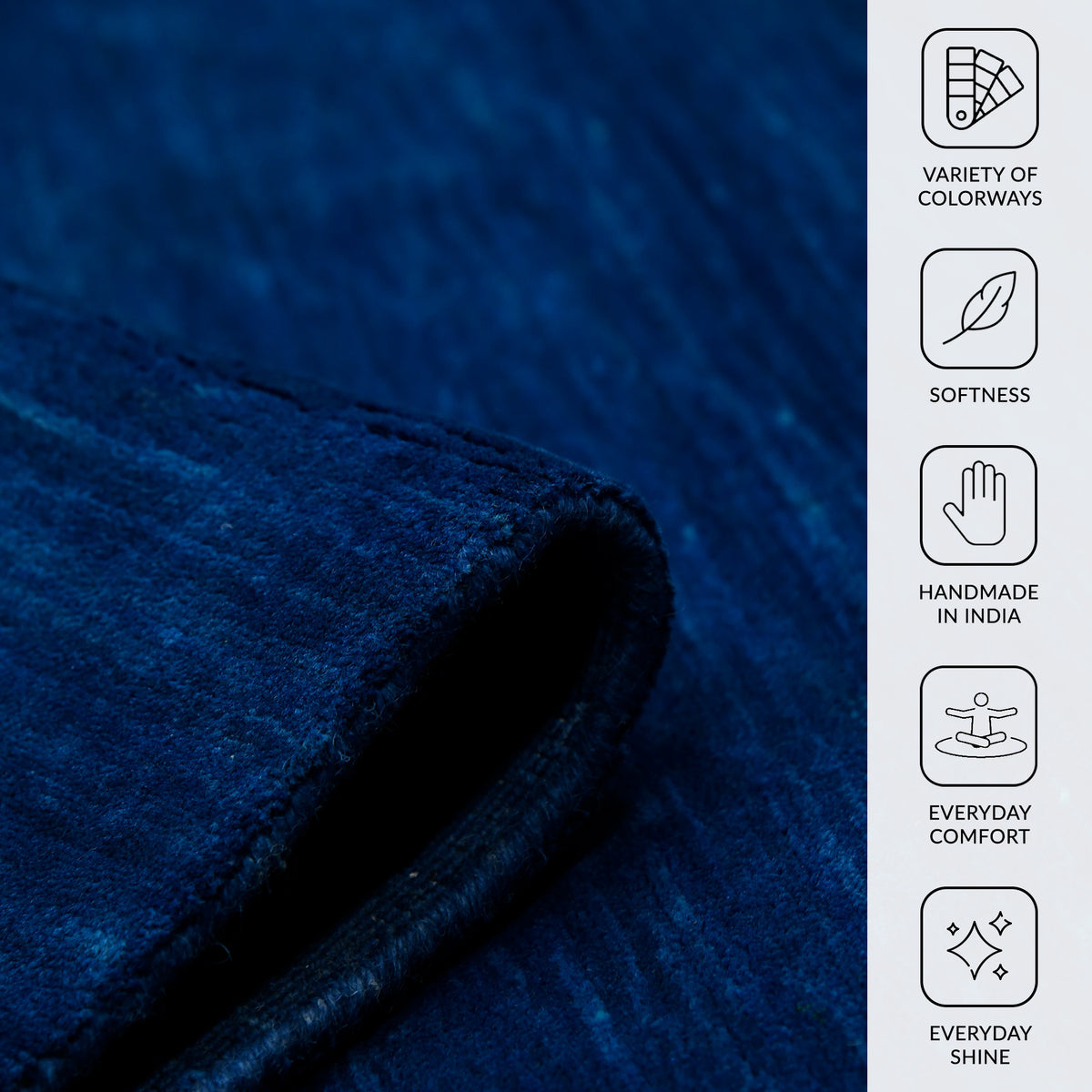 Amer Arizona ARZ-30 Navy Blue area rug - infographic view