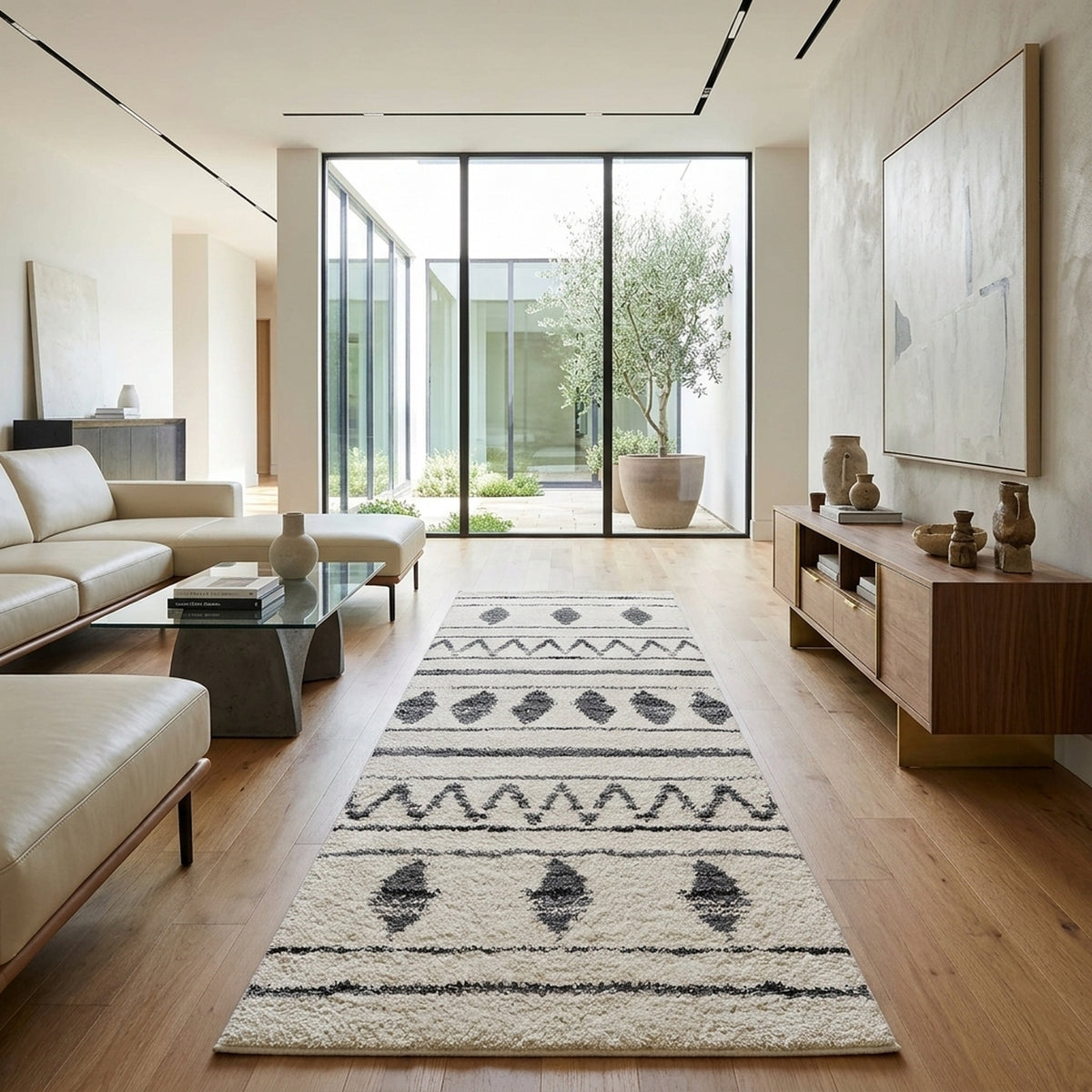 Amer Aspen ASP-3 Cream area rug - lifestyle view