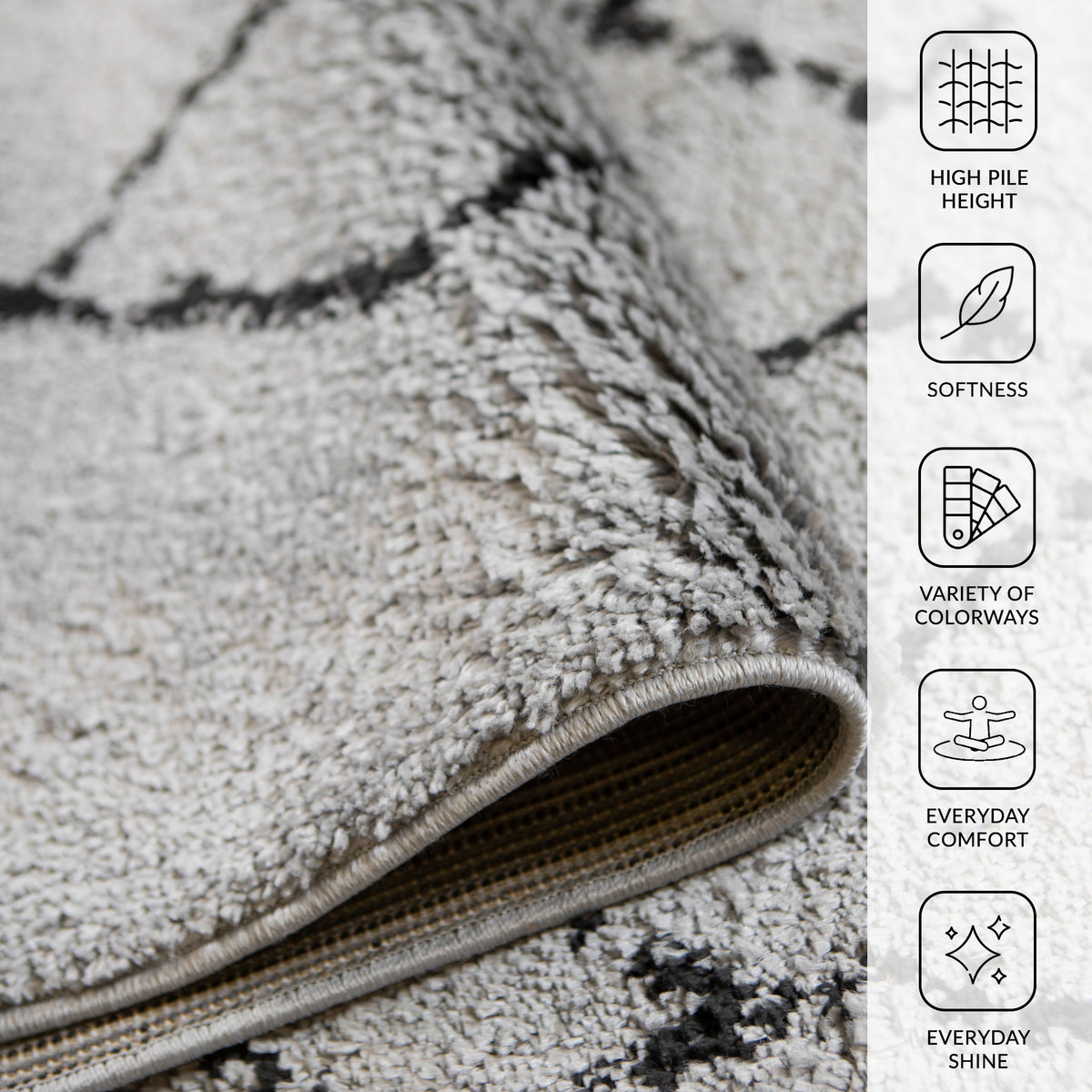 Amer Aspen ASP-4 Light Gray area rug - infographic view