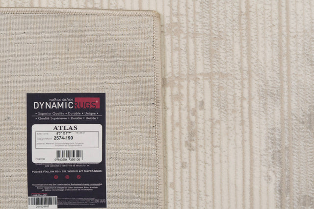 Dynamic Rugs Atlas 2574 Power Loomed Modern Ivory/Grey Rug