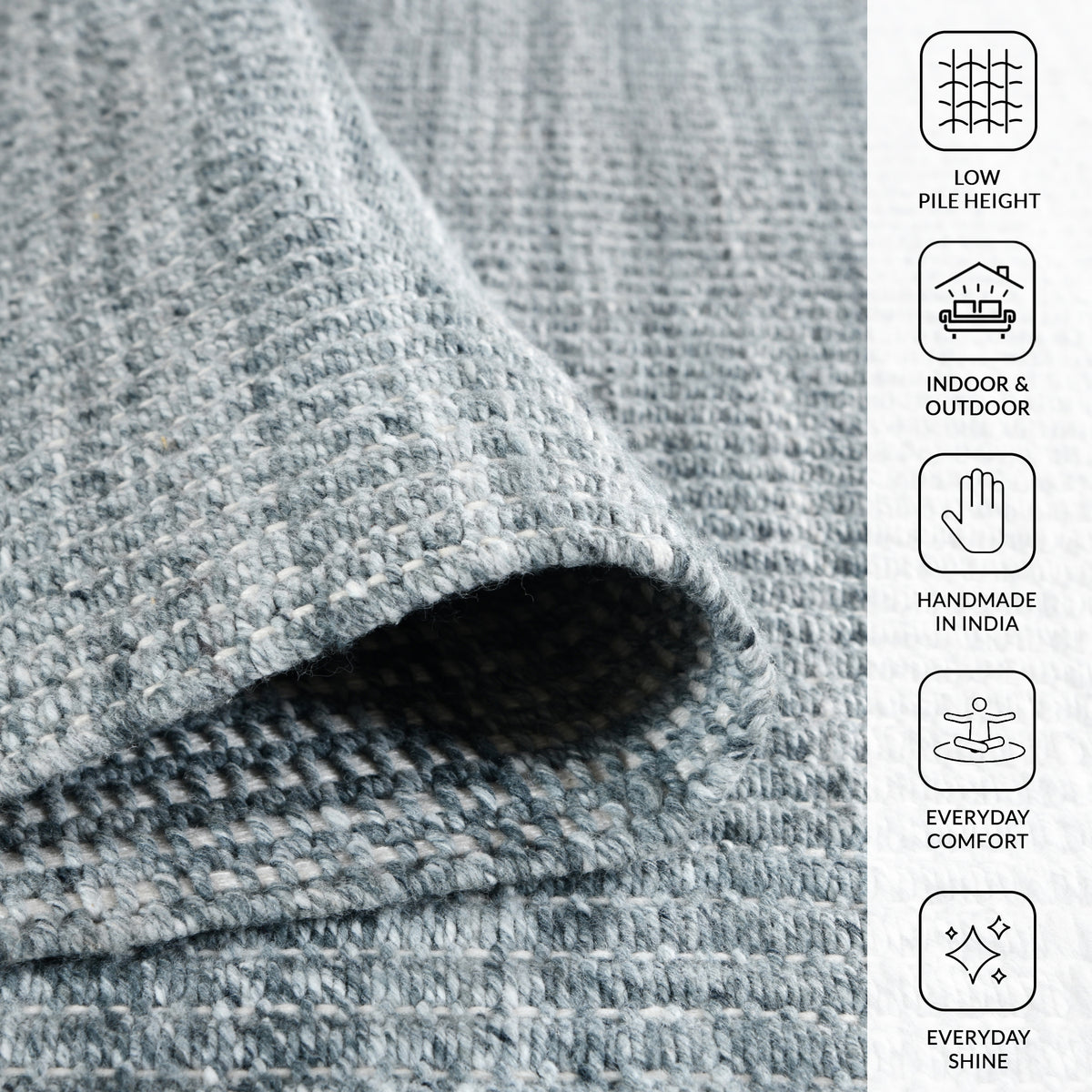 Amer Atlantic ATN-3 Metallic Gray / Light Grey area rug - infographic view