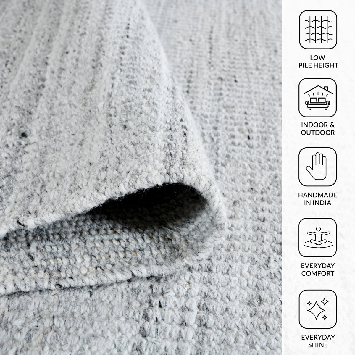 Amer Atlantic ATN-4 Silver area rug - infographic view