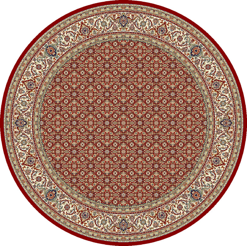 Dynamic Rugs Ancient Garden 57011 Red / Ivory Rugs - round rug view