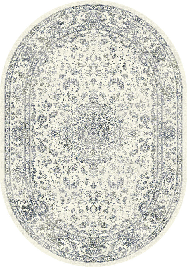 Dynamic Rugs Ancient Garden 57109 Cream Rugs - oval rug view