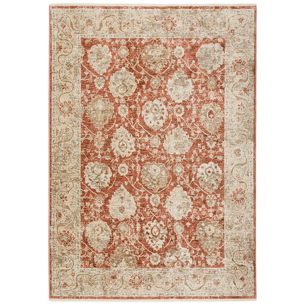 Dalyn Bergama BE6 Machine Made Traditional Red Rug