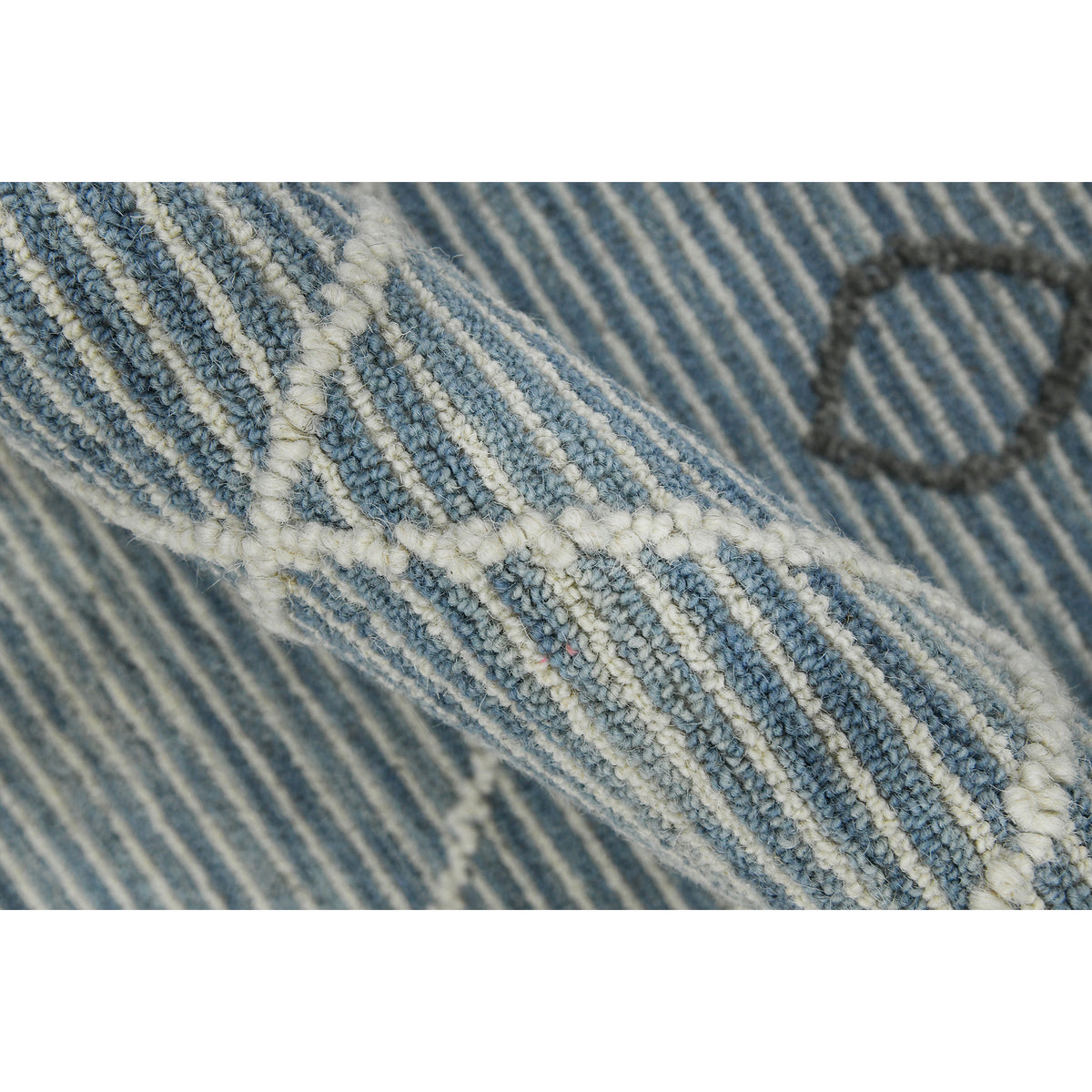Amer Berlin BER-1 Blue / White area rug - color swatch view