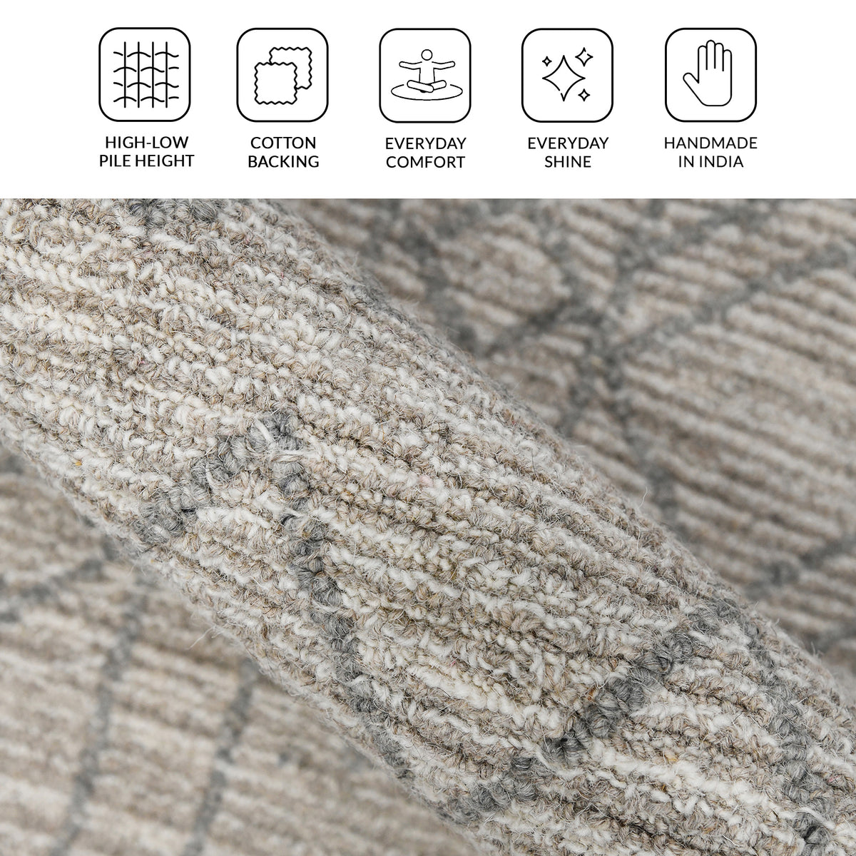 Amer Berlin BER-4 Gray / Beige area rug - infographic view