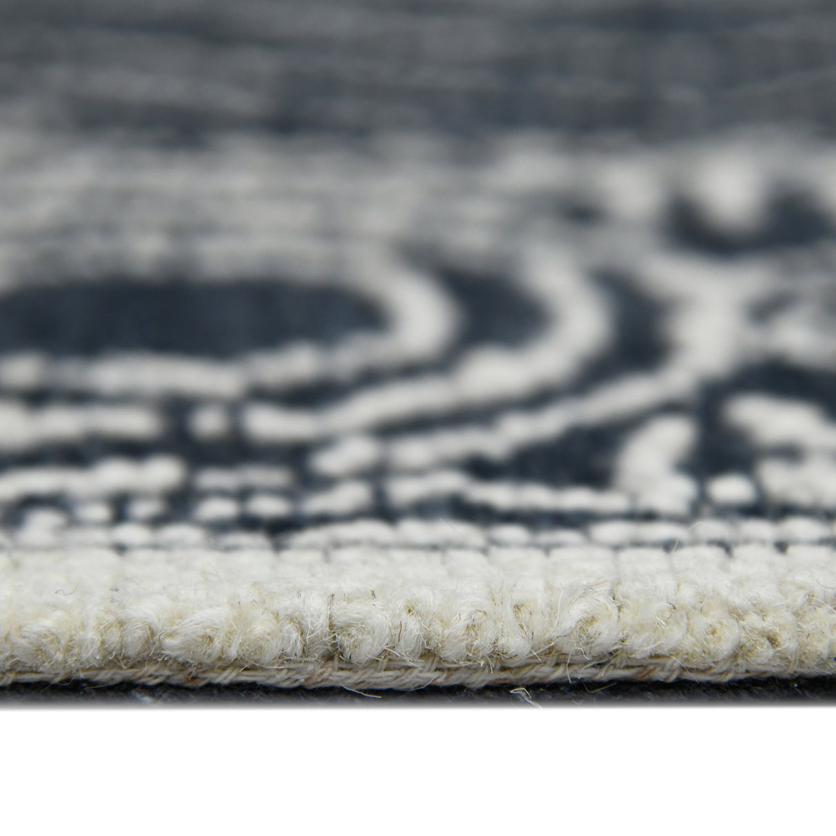 Amer Berlin Farmhouse Geometric Hand-Hooked Charcoal/White Area Rug
