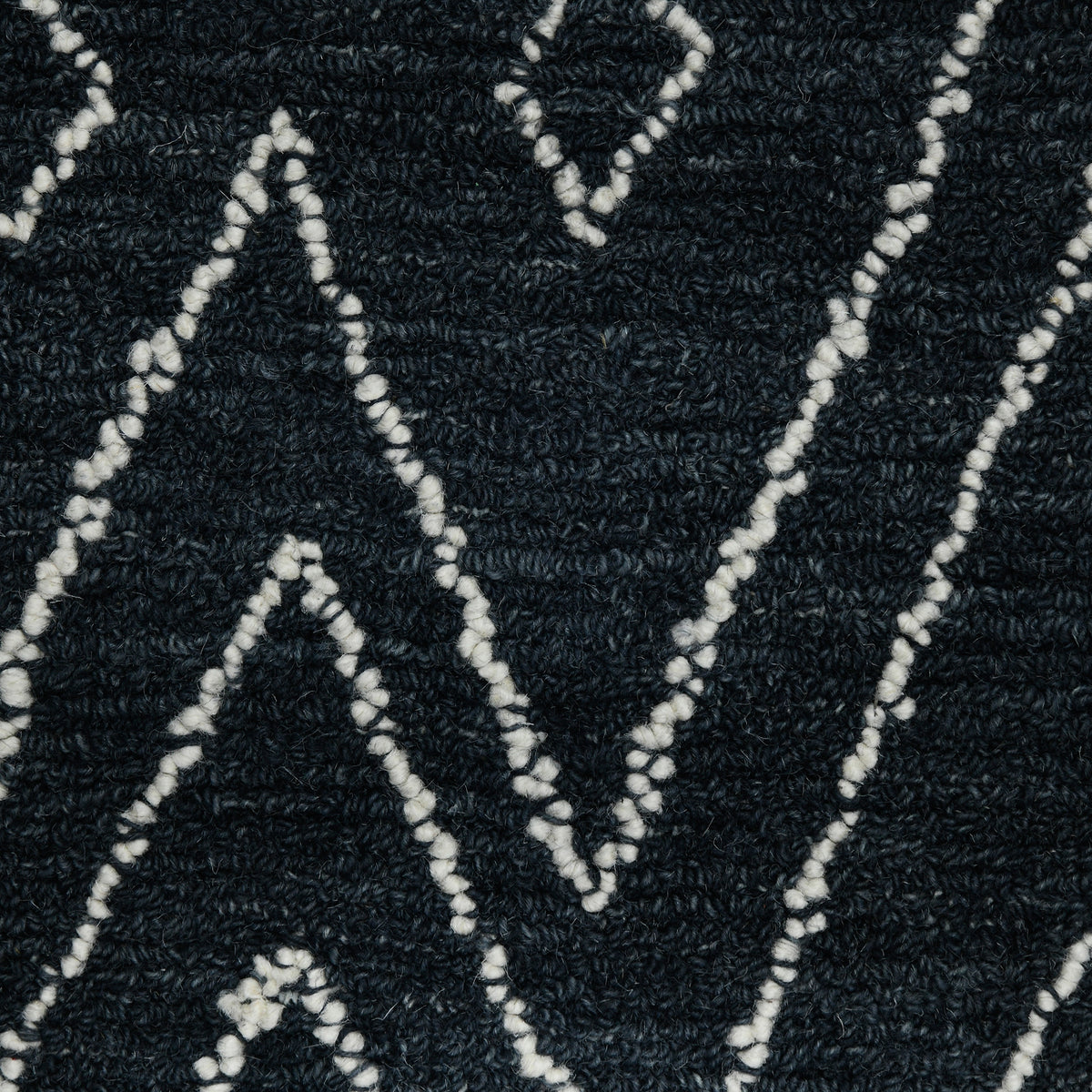 Amer Berlin BER-6 Charcoal / White area rug - color swatch view