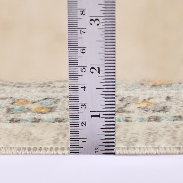 Amer Bohemian Classic Bordered Indoor-Outdoor Beige Area Rug