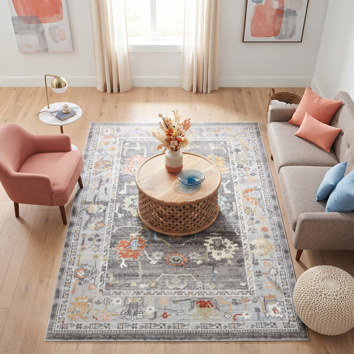 Amer Bohemian BHM-2 Taupe area rug - lifestyle view