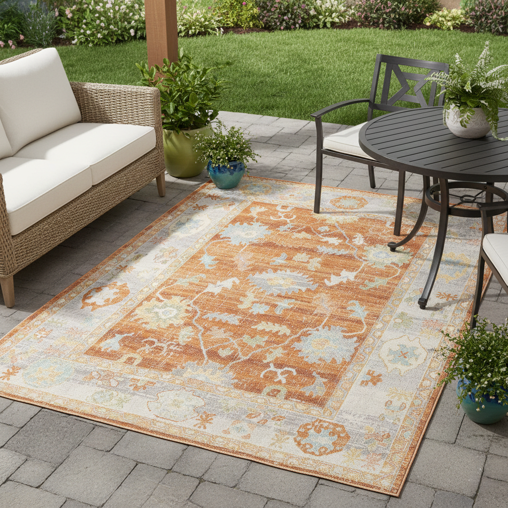 Amer Bohemian BHM-4 Orange / Beige area rug - lifestyle view
