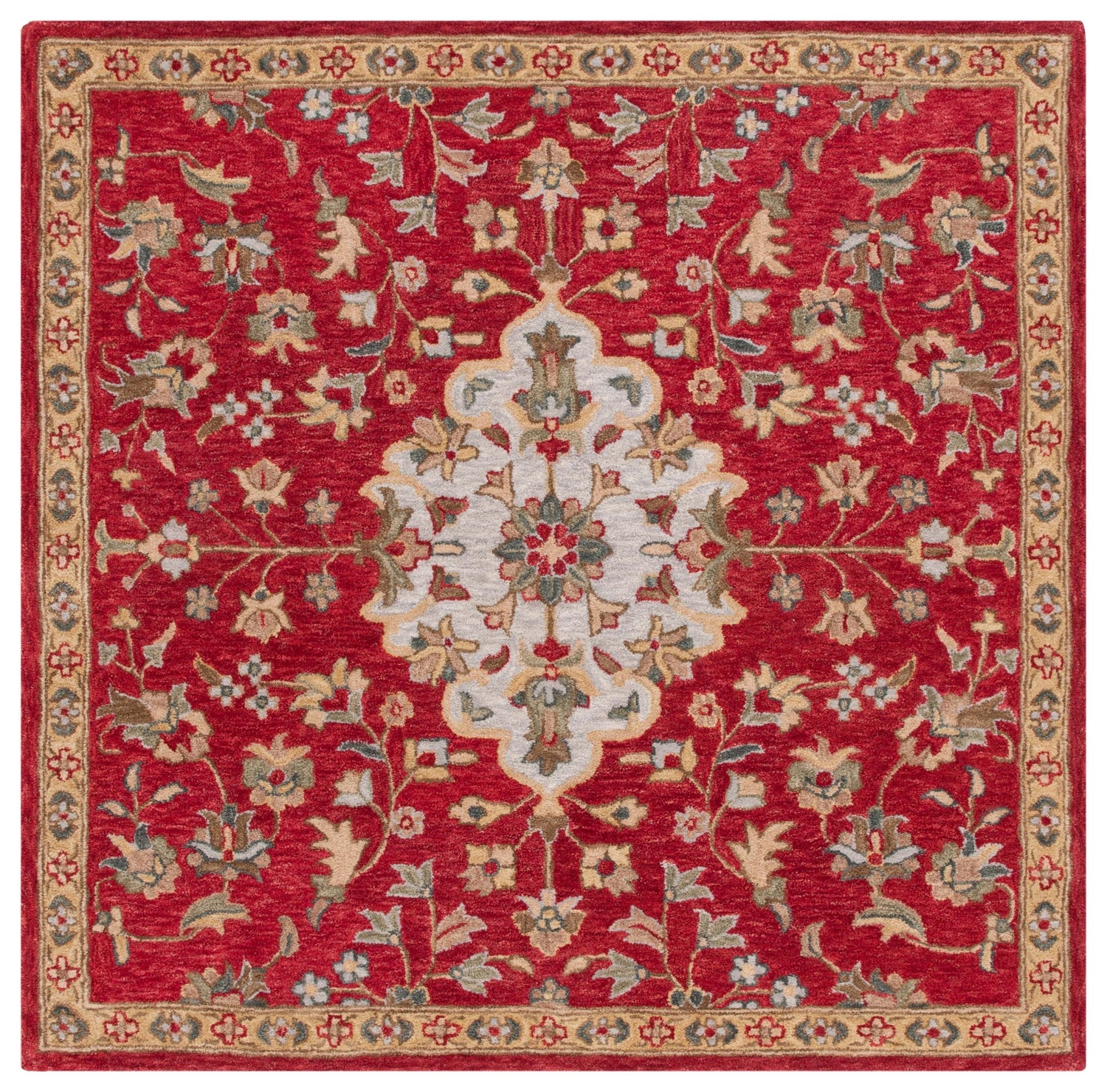 Safavieh Blossom Blm688Q Red/Ivory Rug.
