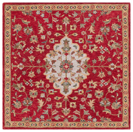 Safavieh Blossom Blm688Q Red/Ivory Rug.