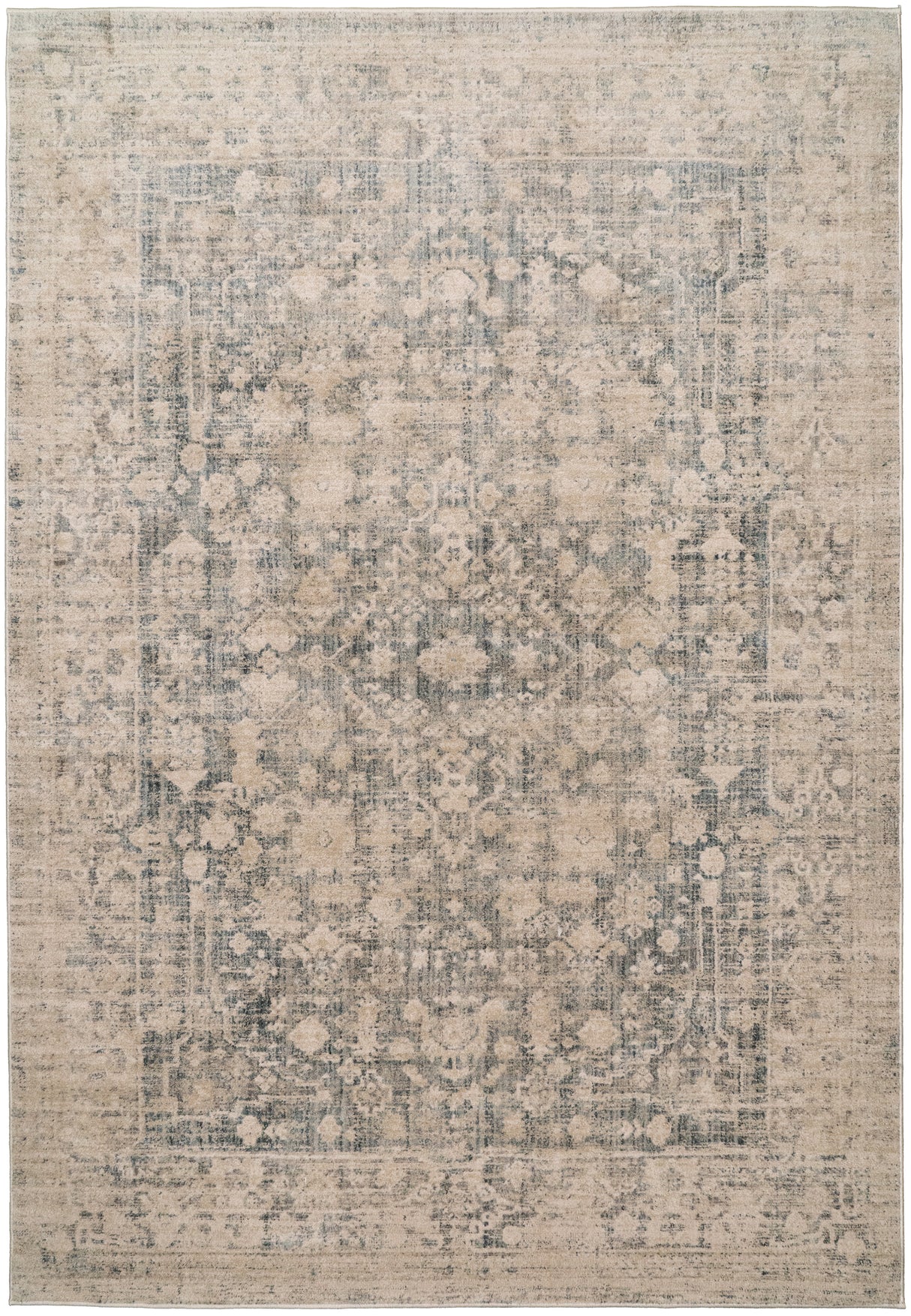 Dynamic Rugs Bloomfield 19603 Power Loomed Transitional Grey/Cream Rug