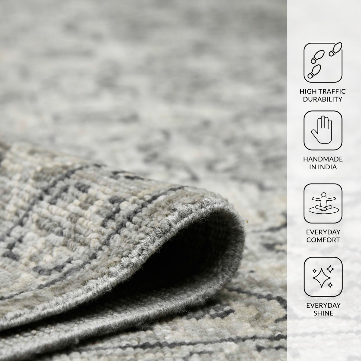 Amer Blu BLU-35 Gray area rug - infographic view