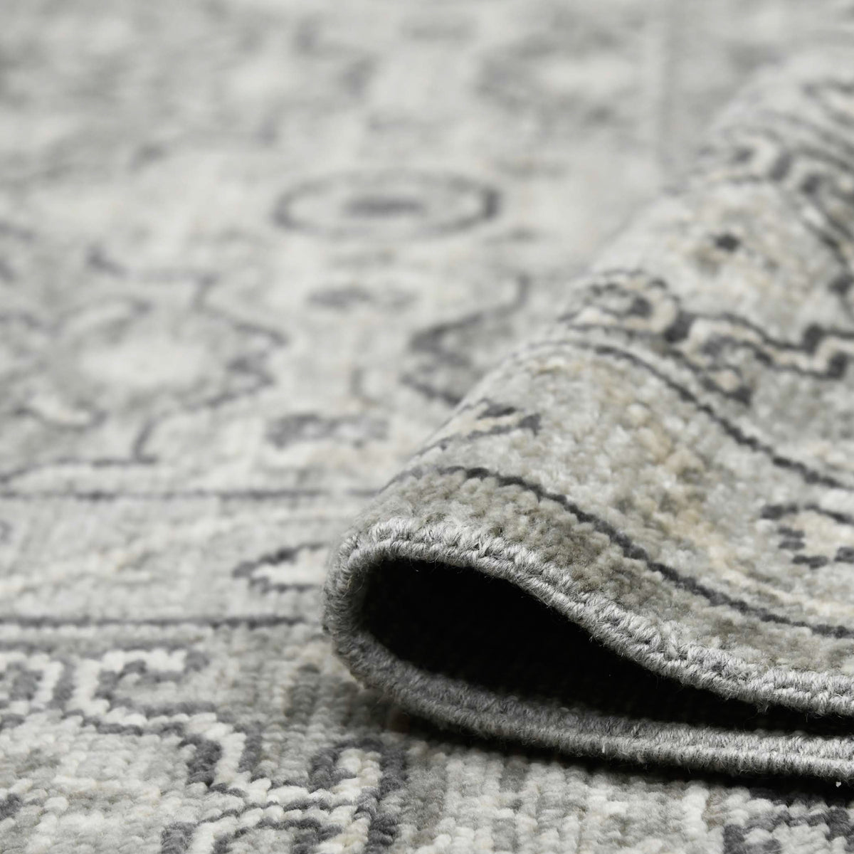 Amer Blu BLU-35 Gray area rug - rolled view