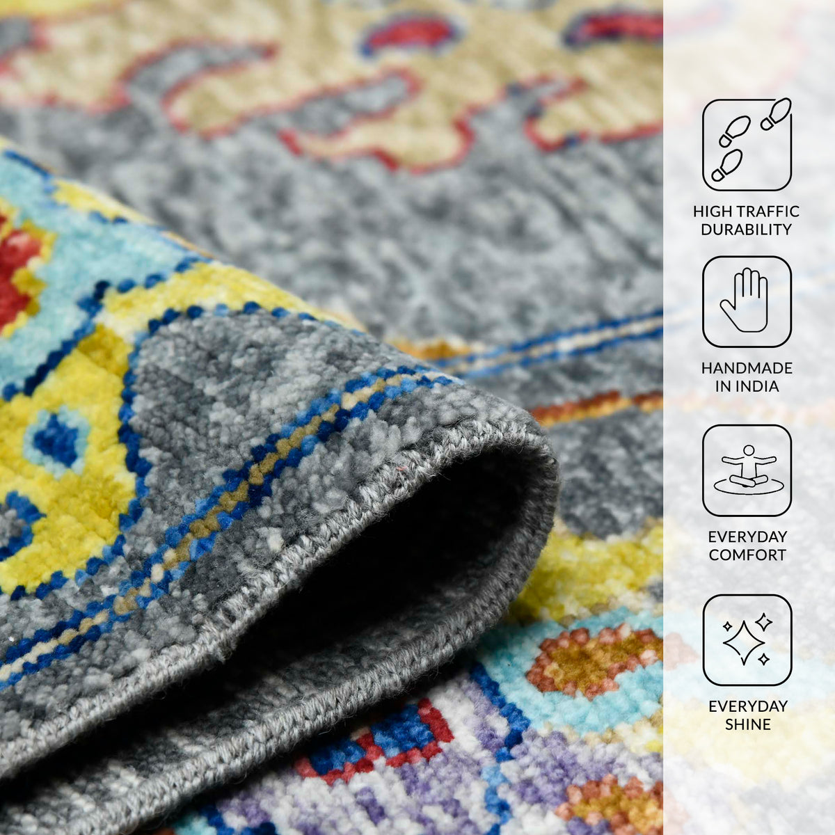 Amer Blu BLU-51 Gray area rug - infographic view