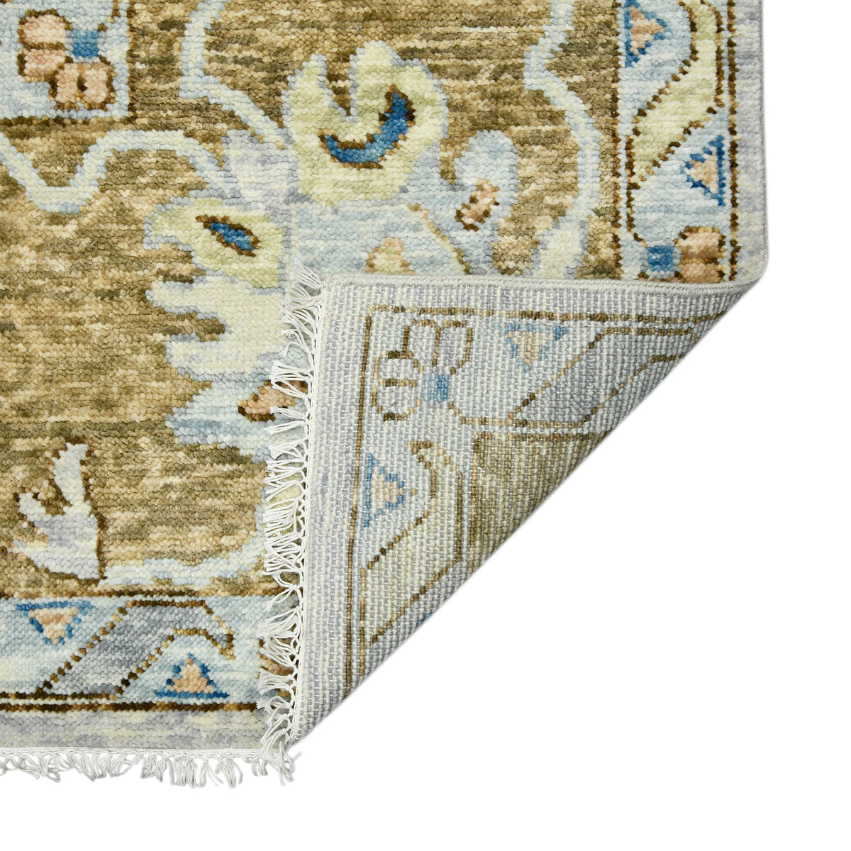 Amer Blu BLU-52 Ivory / Light Brown area rug - back view