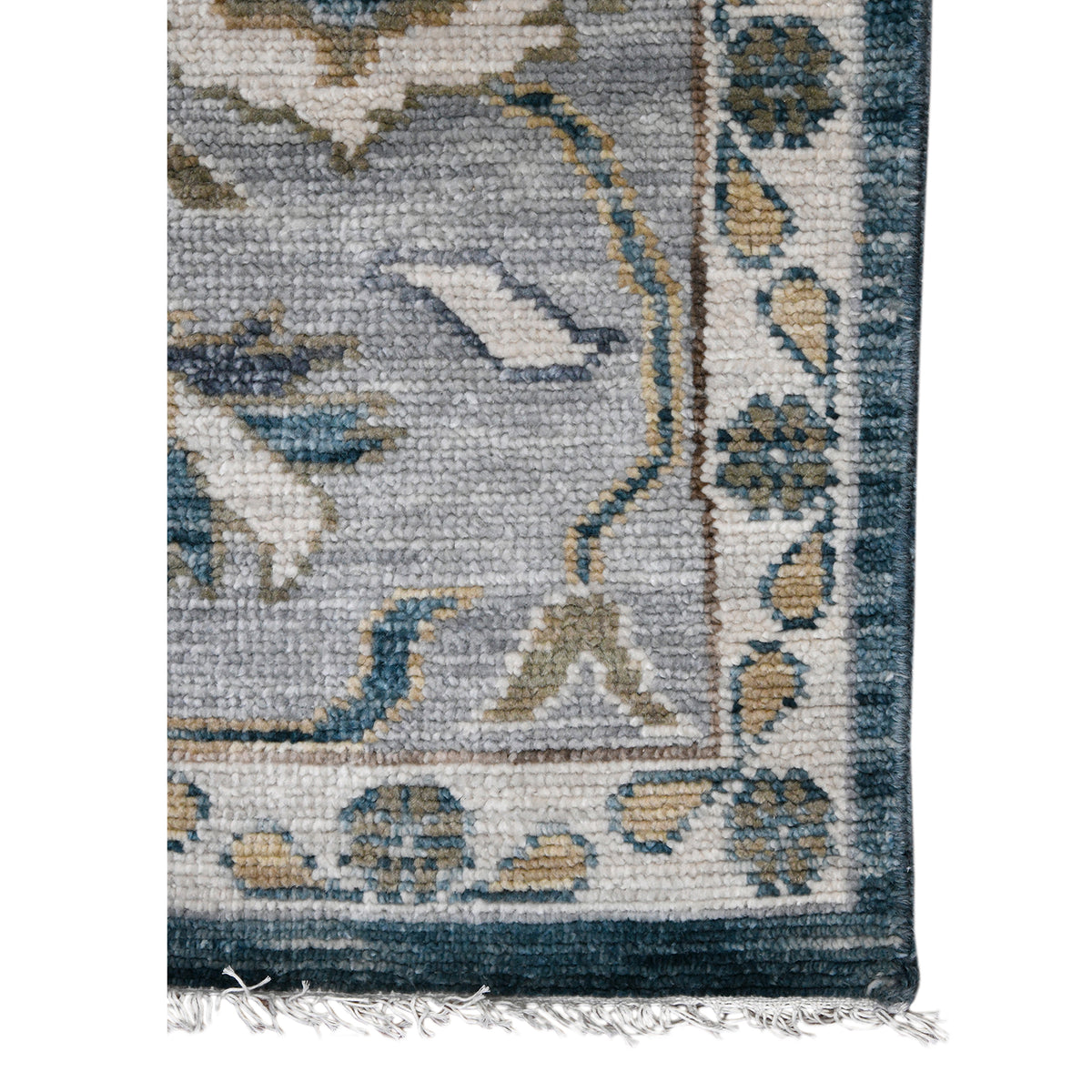 Amer Blu BLU-53 Peacock / Light Gray area rug - corner view