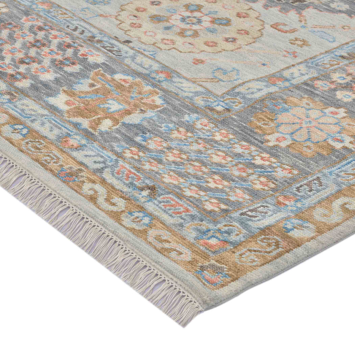 Amer Blu BLU-57 Ivory / Gray area rug - corner view