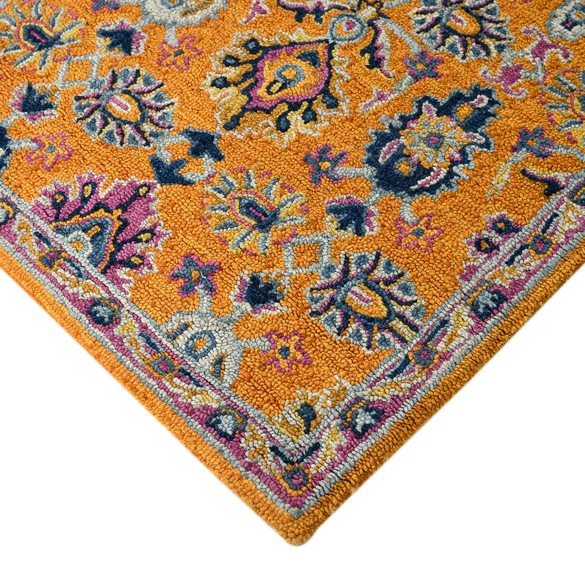 Amer Boho BOH-1 Orange area rug - corner view