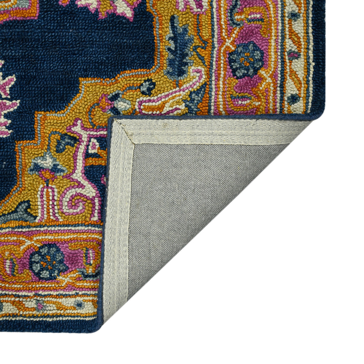 Amer Boho BOH-8 Navy area rug - back view