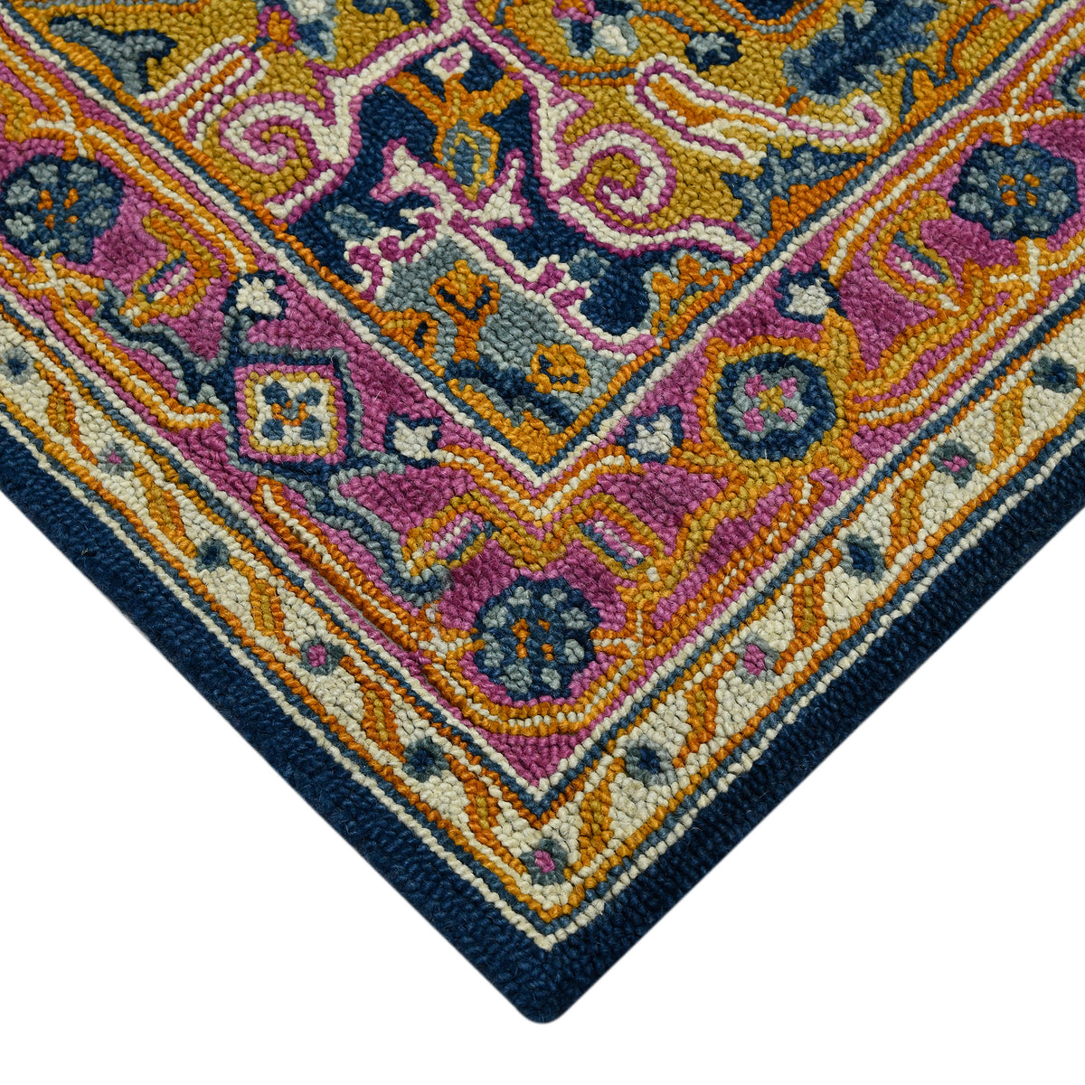 Amer Boho BOH-8 Navy area rug - corner view