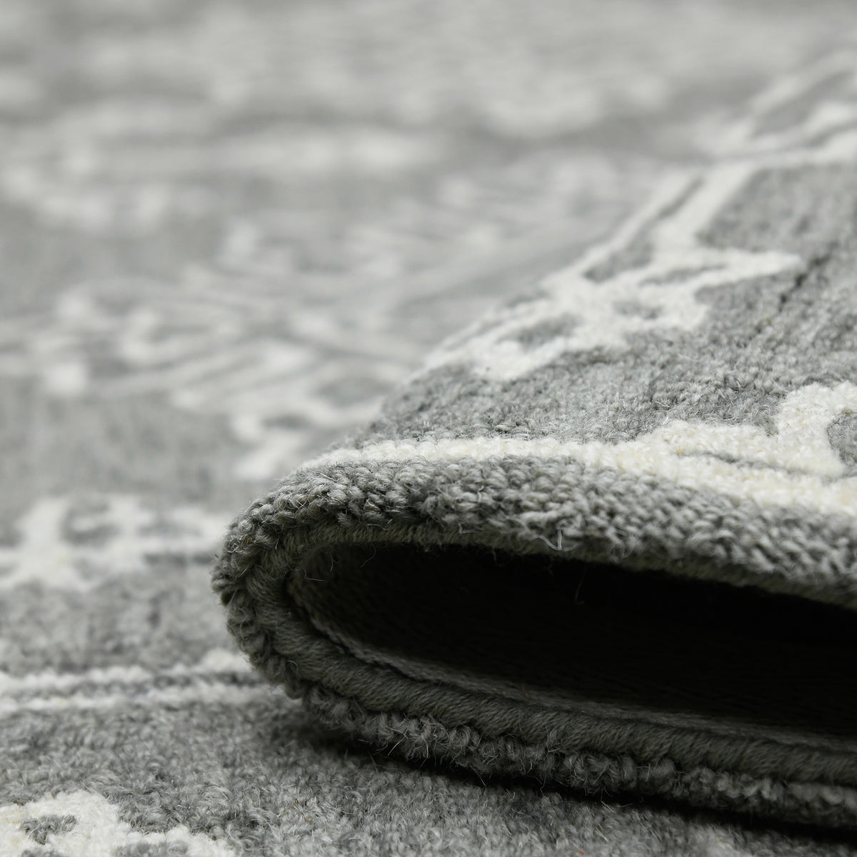 Amer Boscage BOS-33 Shale Gray area rug - rolled view