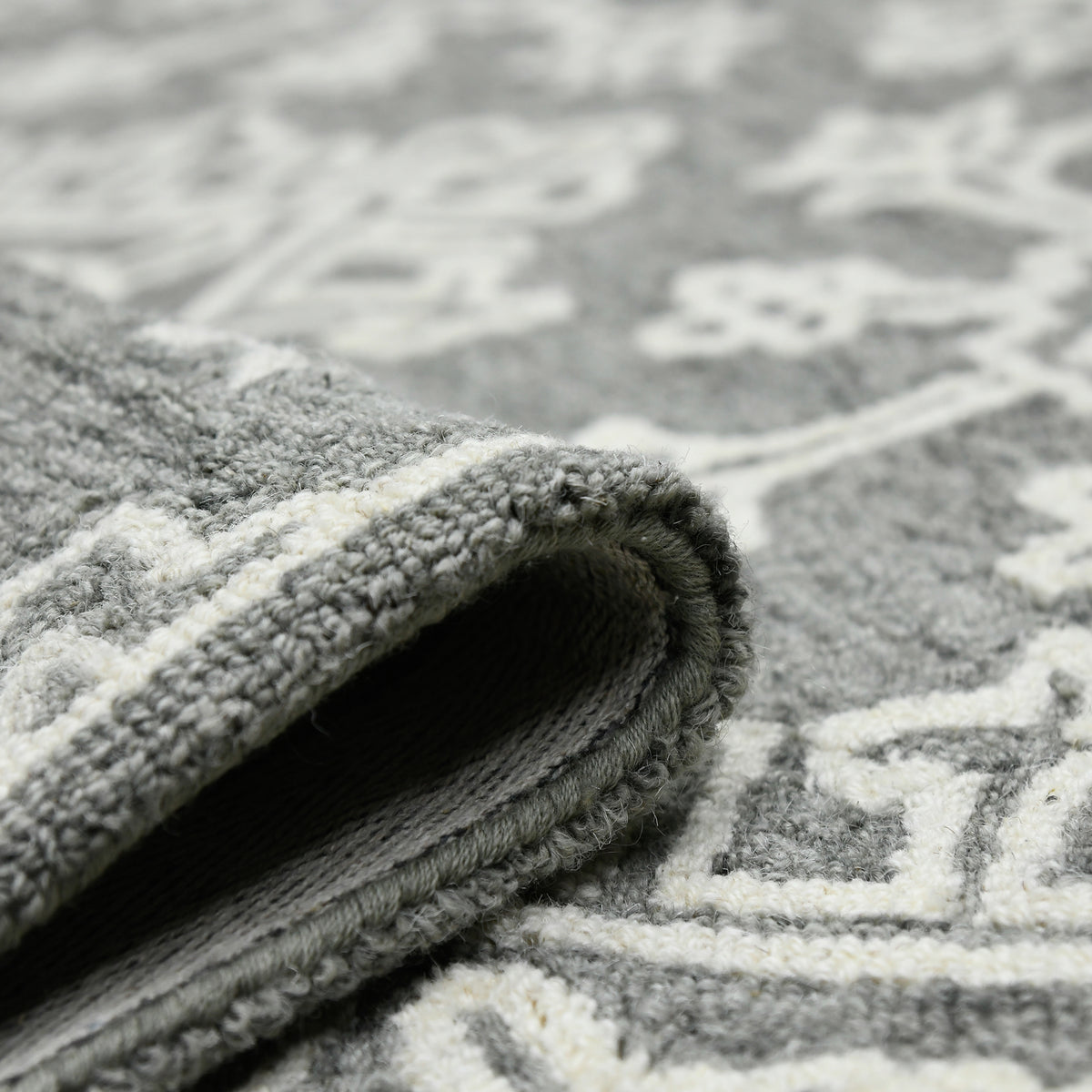 Amer Boscage BOS-33 Shale Gray area rug - rolled view