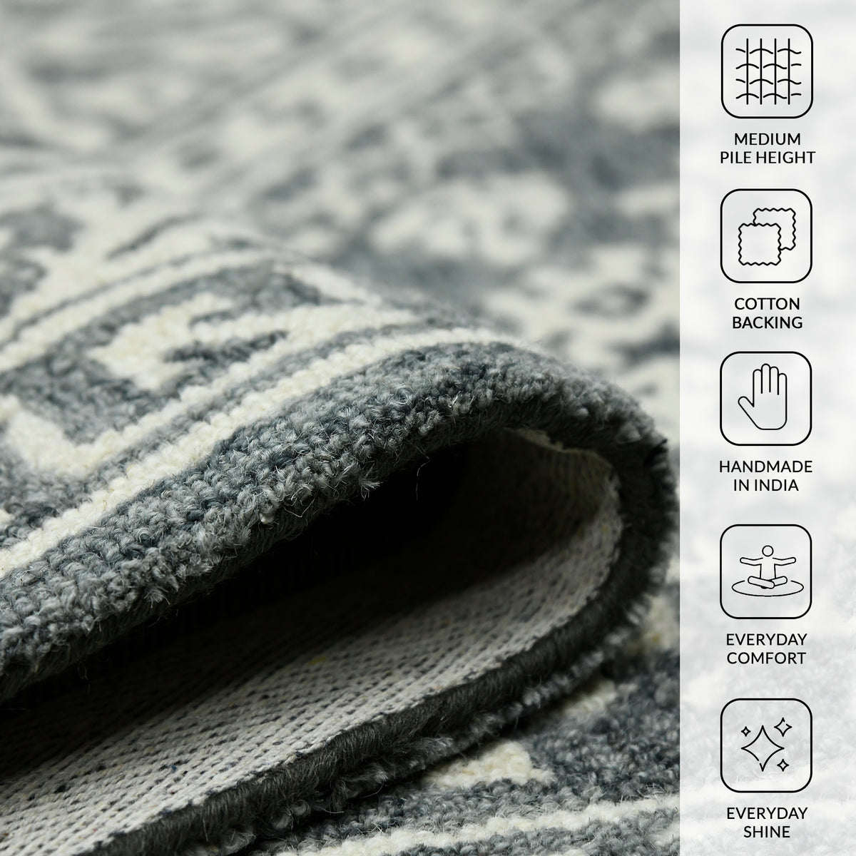Amer Boscage BOS-61 Slate Gray area rug - infographic view