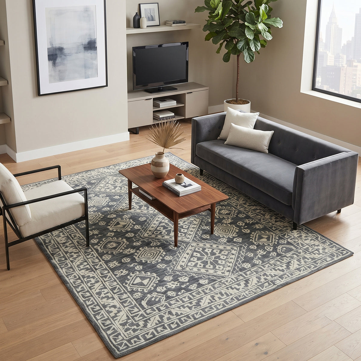 Amer Boscage BOS-61 Slate Gray area rug - lifestyle view