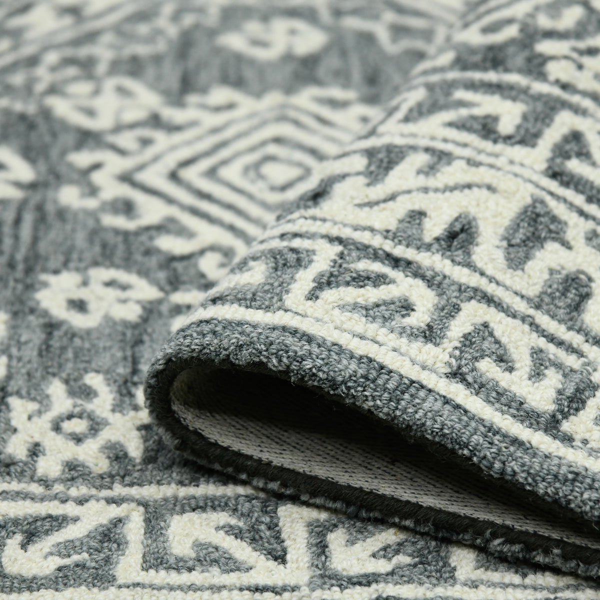 Amer Boscage BOS-61 Slate Gray area rug - rolled view
