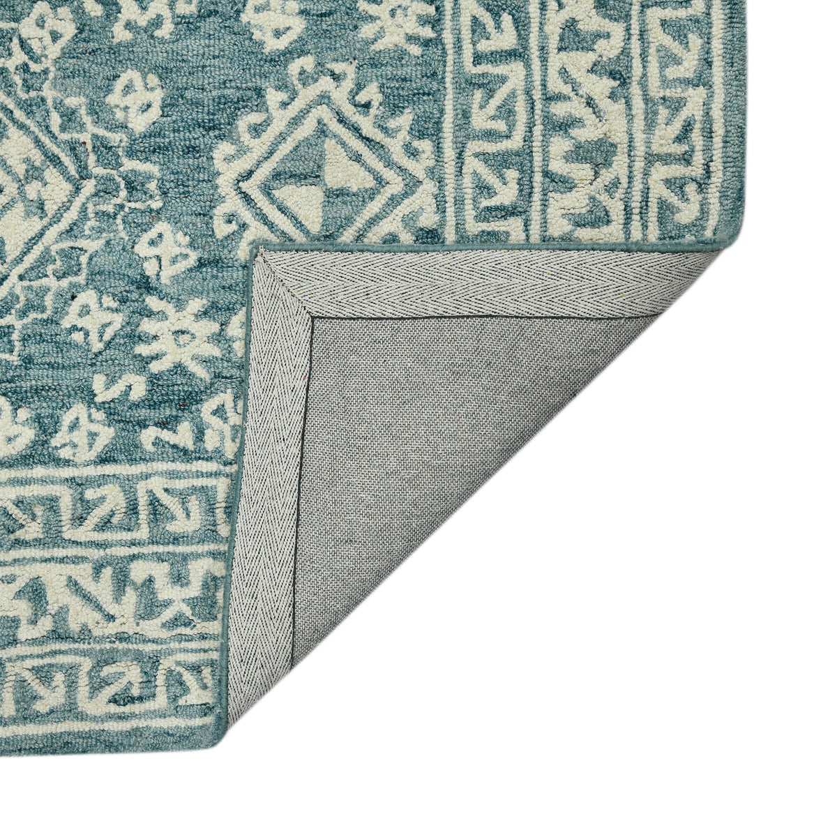 Amer Boscage BOS-64 Teal Blaze area rug - back view