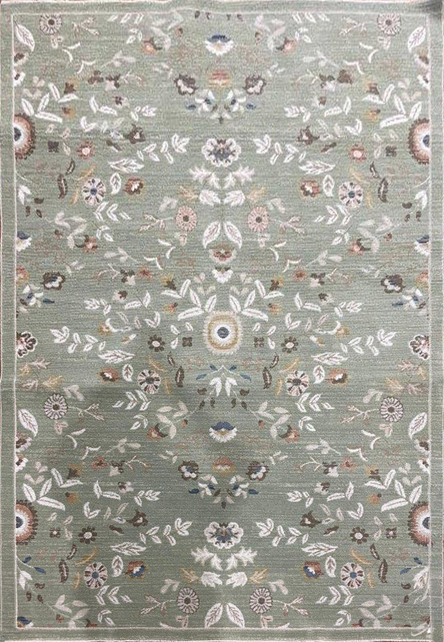 Dynamic Rugs Botanica 13359 Power Loomed Contemporary Olive/Multi Rug