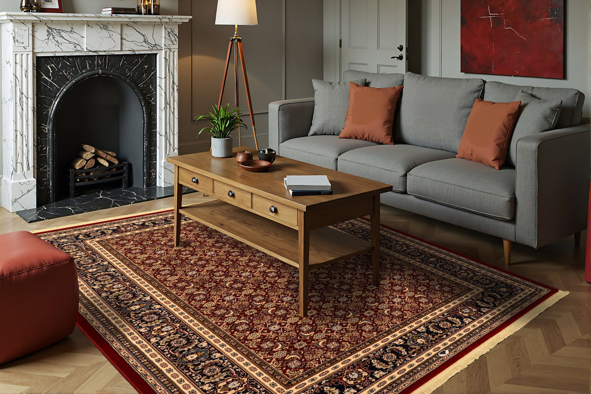 Dynamic Rugs Brilliant 72240 Red Rugs - room scene