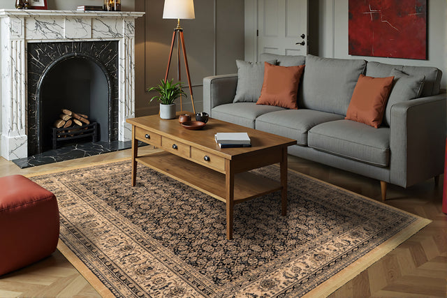 Dynamic Rugs Brilliant 72407 Navy Rugs - room scene